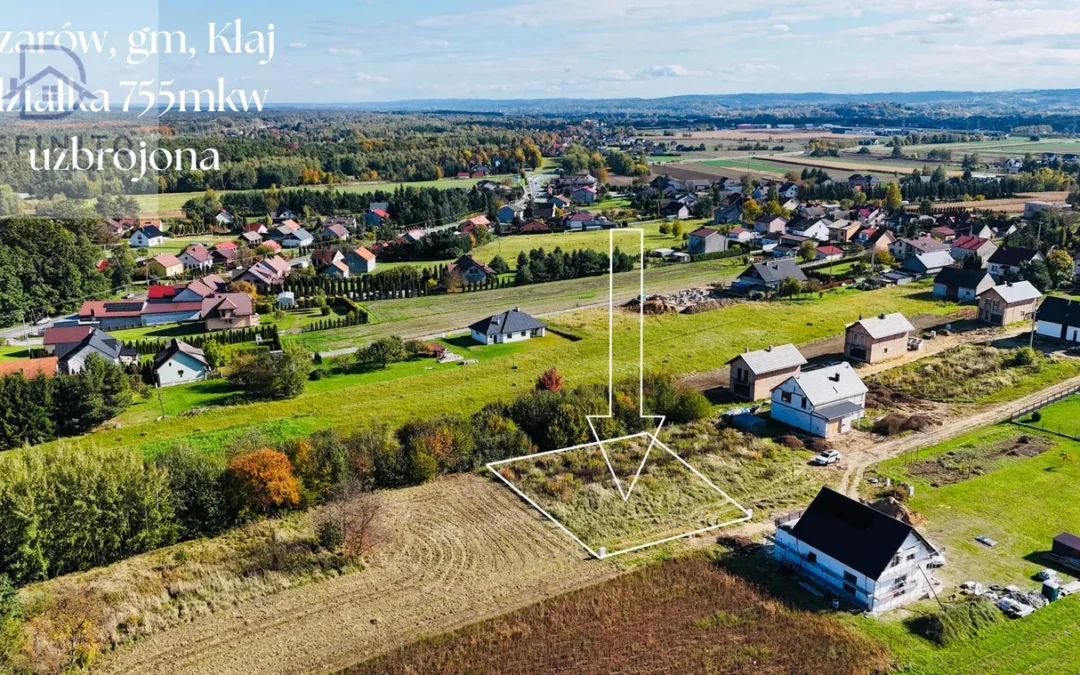 Szarów – dz. budowlana z mediami, blisko SKA i Puszczy Niepołomickiej