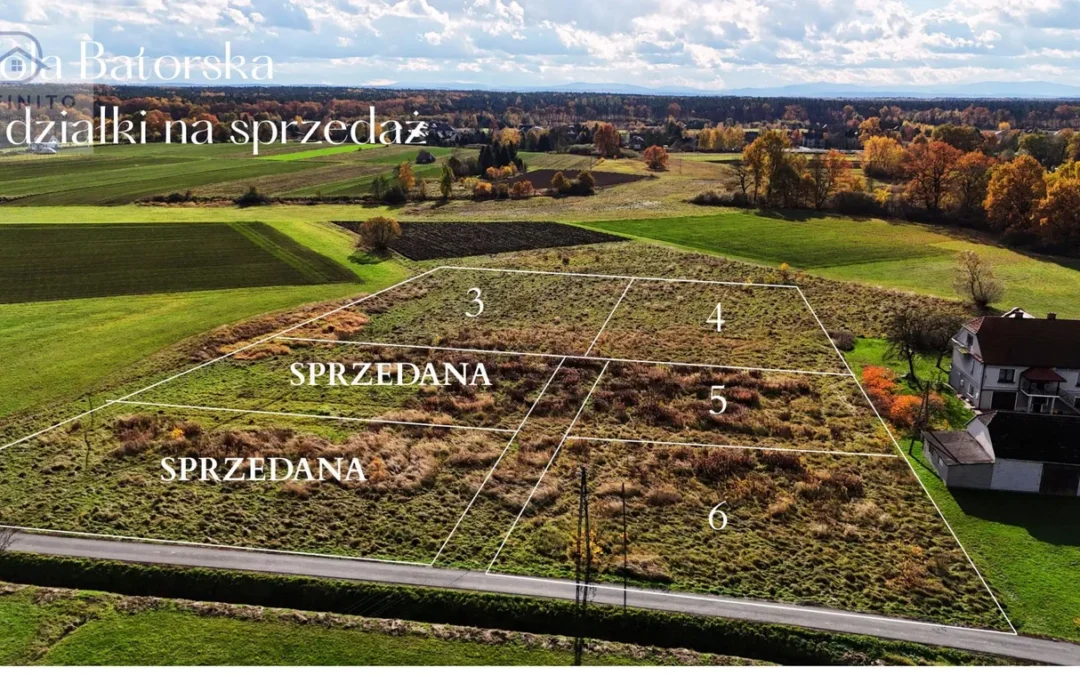 4 działki budowlane – Wola Batorska, 7 km od Niepołomic