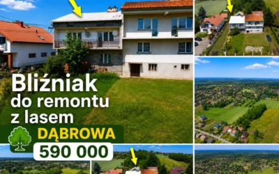 Dom z dużą działką i własnym kawałkiem lasu – Dąbrowa k. Niepołomic | gm. Kłaj