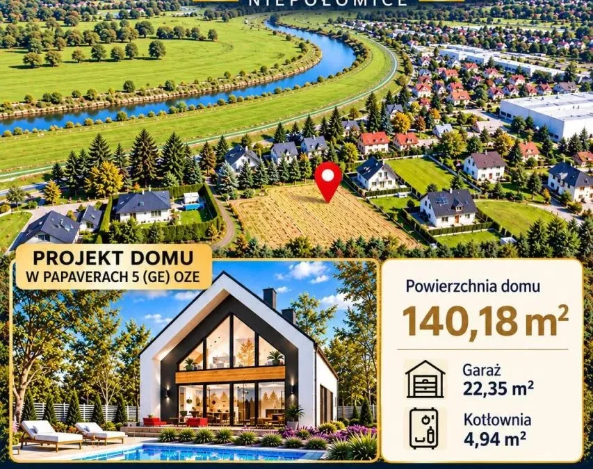 Działka Z Projektem Domu I Pozwoleniem Na Budowę